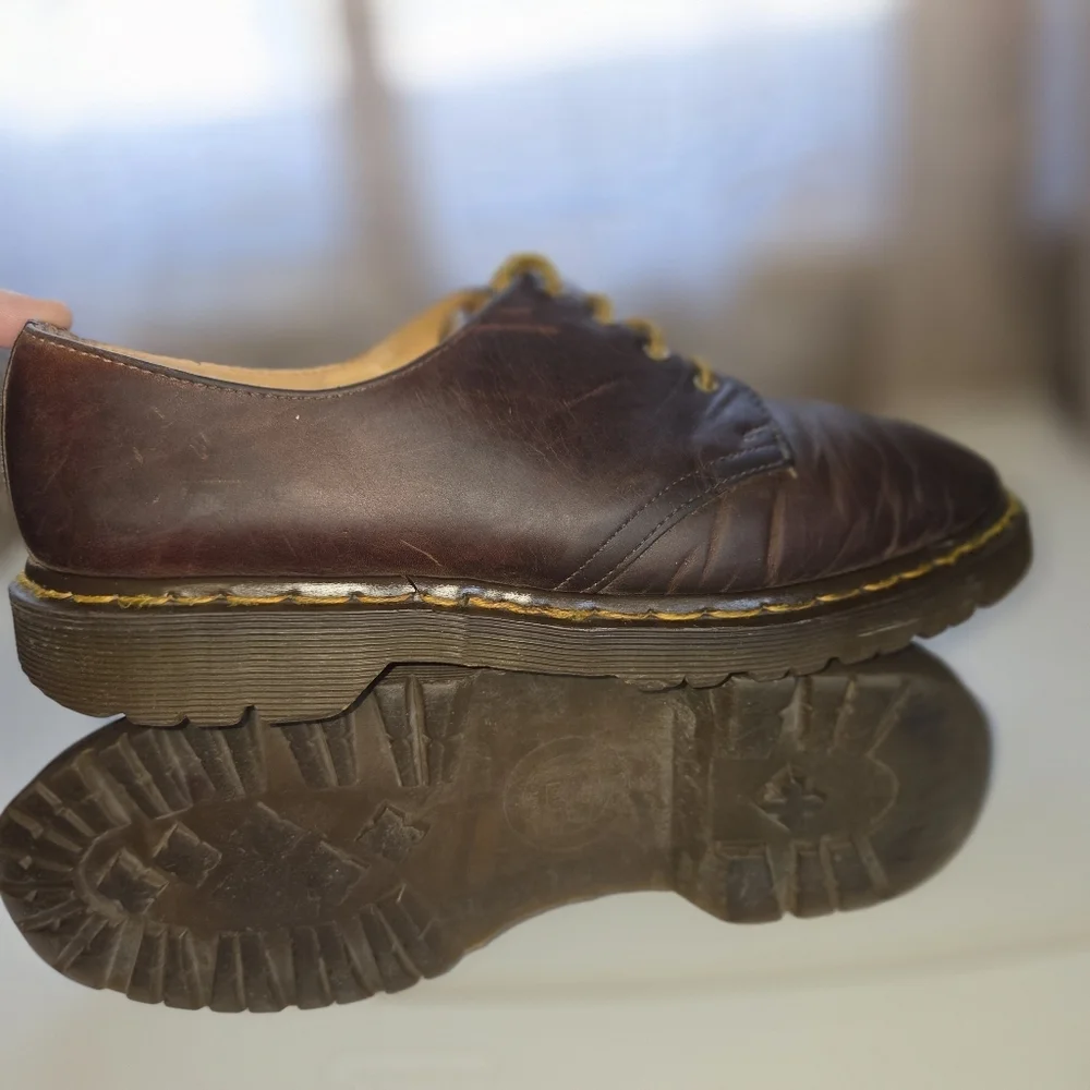 Dr. Martens vintage England brown derby Brown Leather Men's Shoes